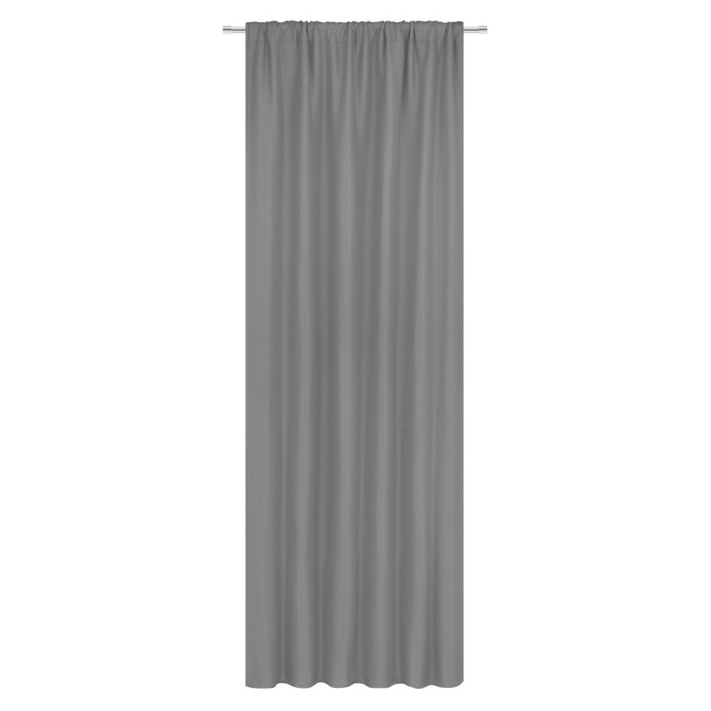 Zasłona z taśmą FAMOUS CHIC 135x270 szary